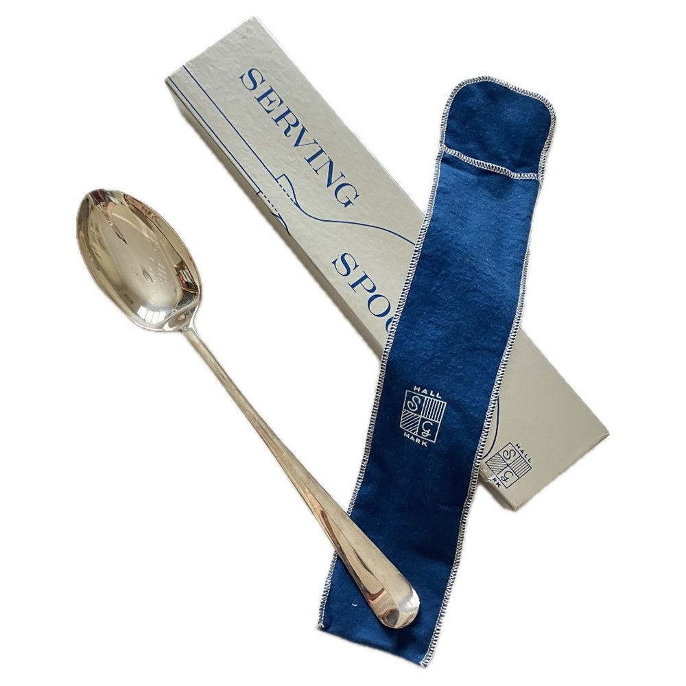 Huge Buffet Silver Serving Spoon-Boxed